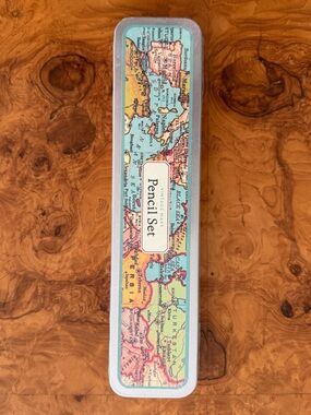 Vintage Maps Pencil Set NWT